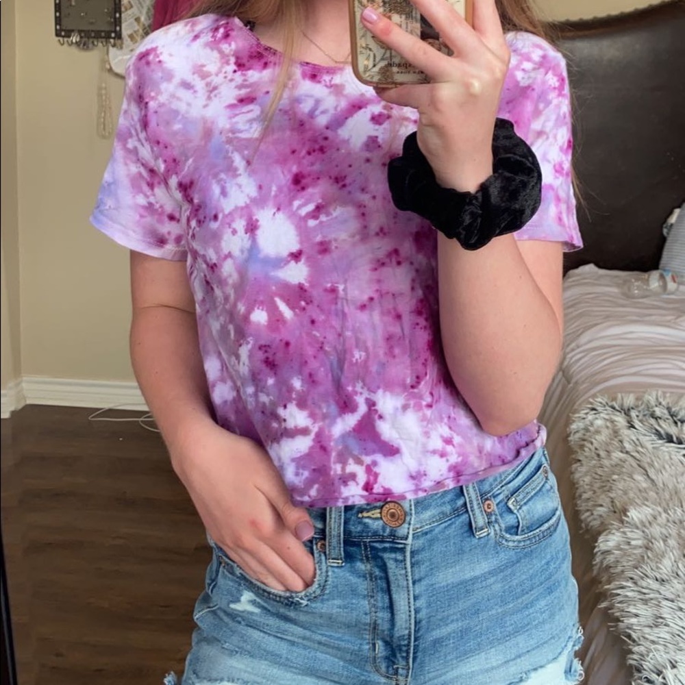 custom tie dye crop top